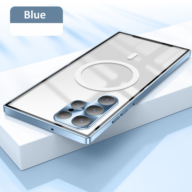 Galaxy S25 Series Luxury Ultra-Thin Magsafe Matte Metal Frame Case