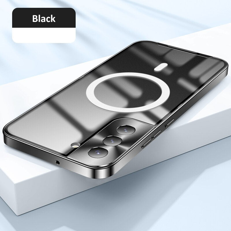 Galaxy S25 Series Luxury Ultra-Thin Magsafe Matte Metal Frame Case