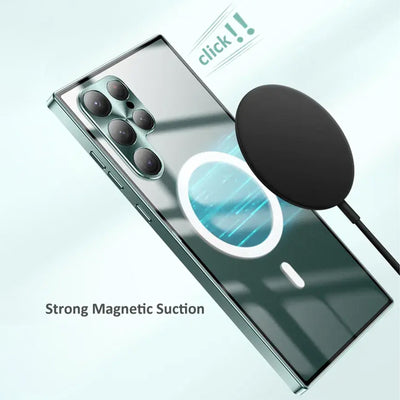 Galaxy S25 Series Luxury Ultra-Thin Magsafe Matte Metal Frame Case