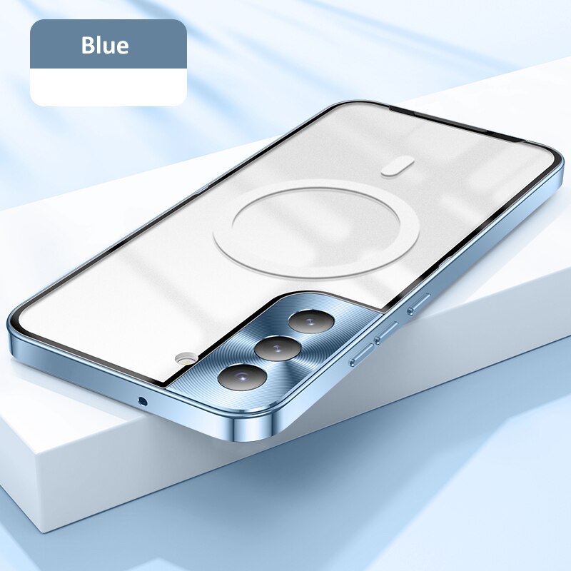 Galaxy S25 Series Luxury Ultra-Thin Magsafe Matte Metal Frame Case