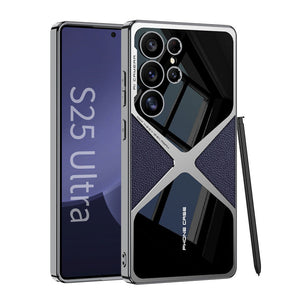 Galaxy S25 Series Polished Guard Business Leather Case