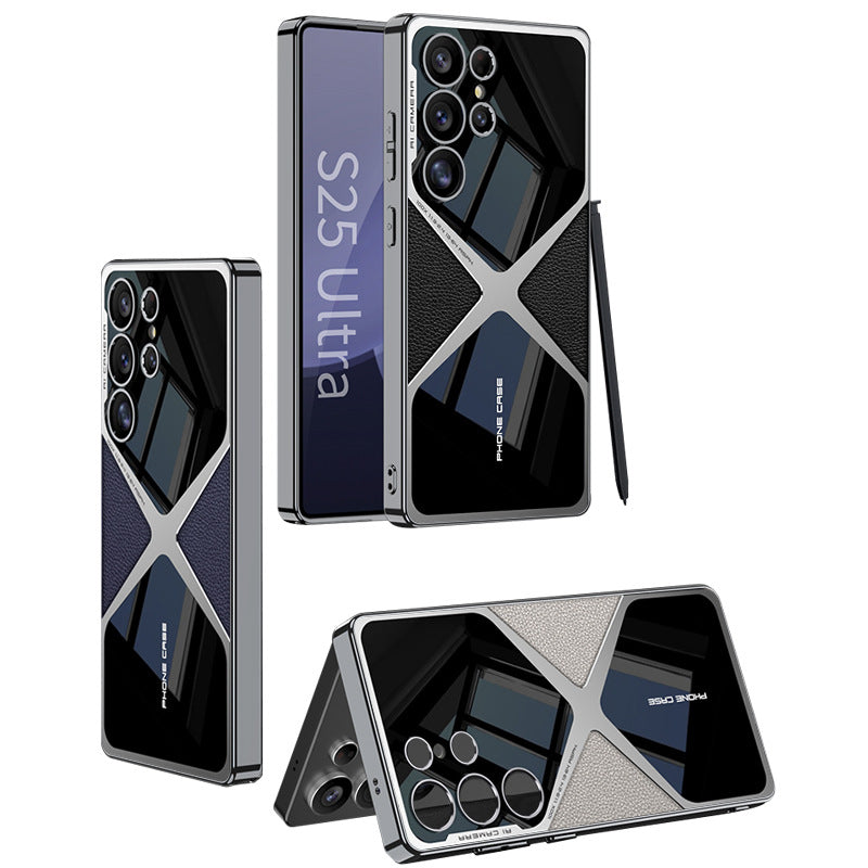 Galaxy S25 Series Polished Guard Business Leather Case