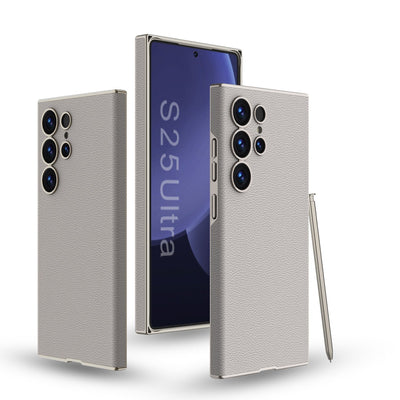Galaxy S25 Series Elegant Classic Plain Leather Case