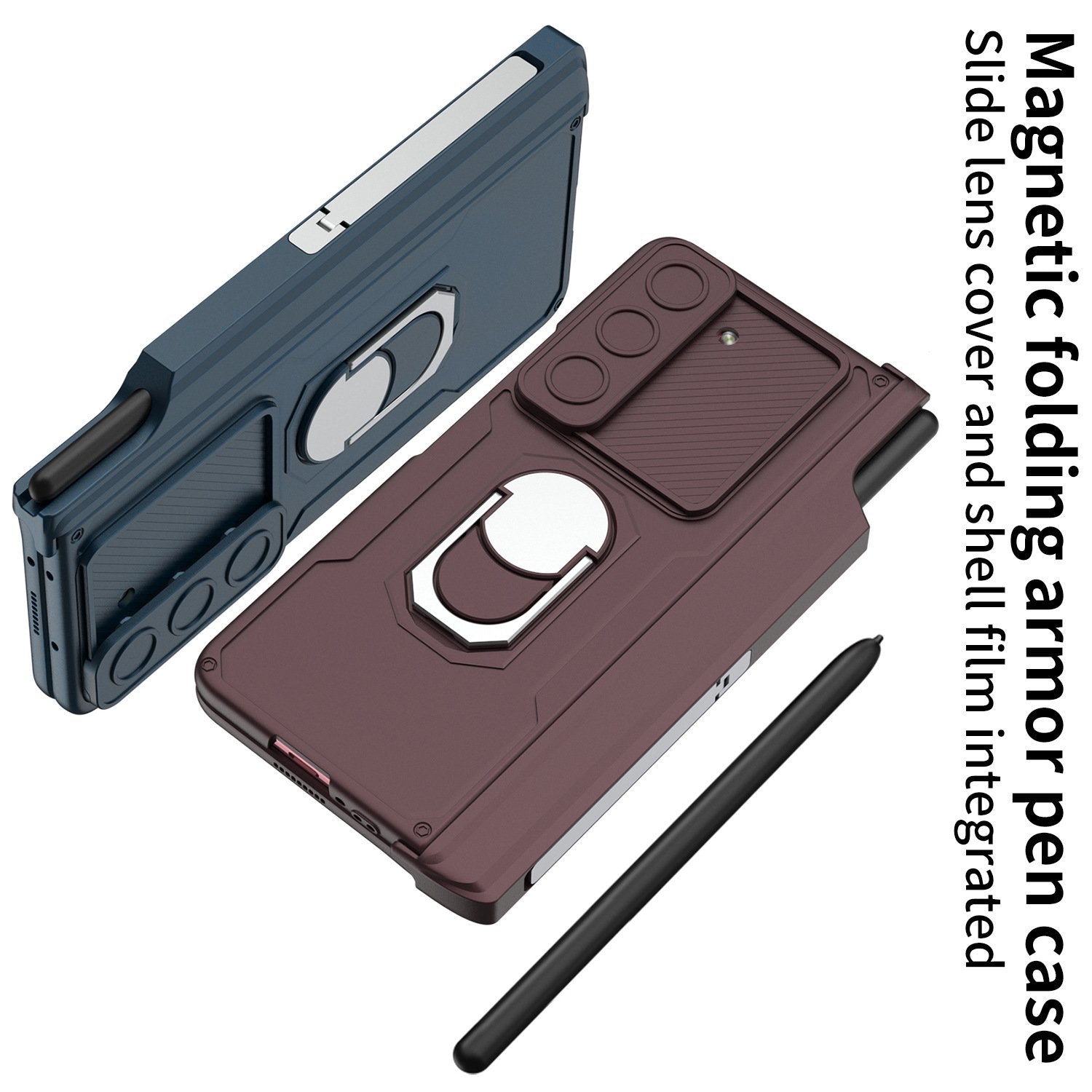 Galaxy Z Fold Series Innovative Folding Hinge Magnetic Bracket Case