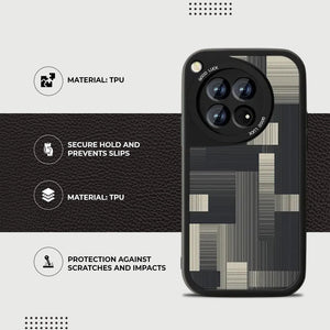 OnePlus 12R Classic Pattern Leather Case