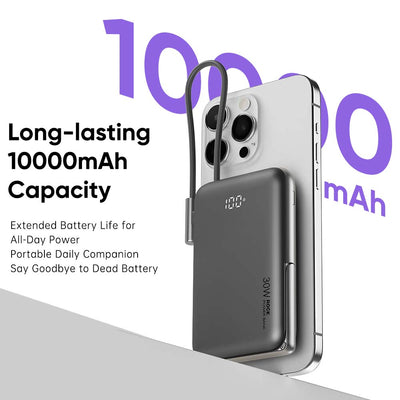 Rock Mag Grip 30W 10000 mAh Magnetic Wireless Power Bank