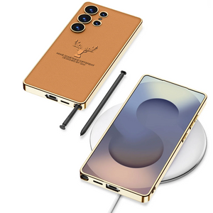 Regal Stag Deer Electroplated Leather Case - Samsung