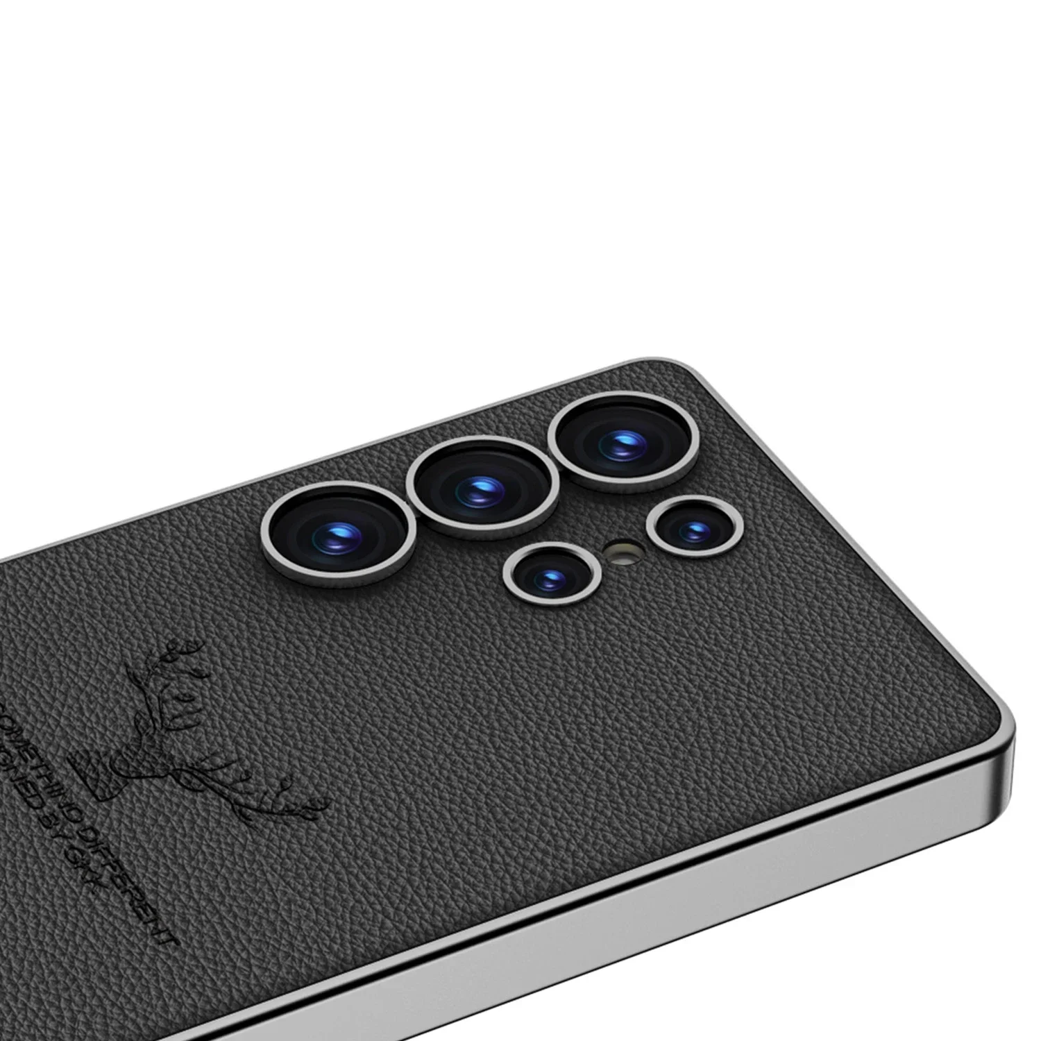 Regal Stag Deer Electroplated Leather Case - Samsung