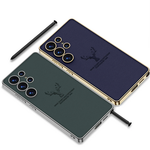 Regal Stag Deer Electroplated Leather Case - Samsung