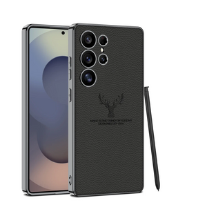 Regal Stag Deer Electroplated Leather Case - Samsung