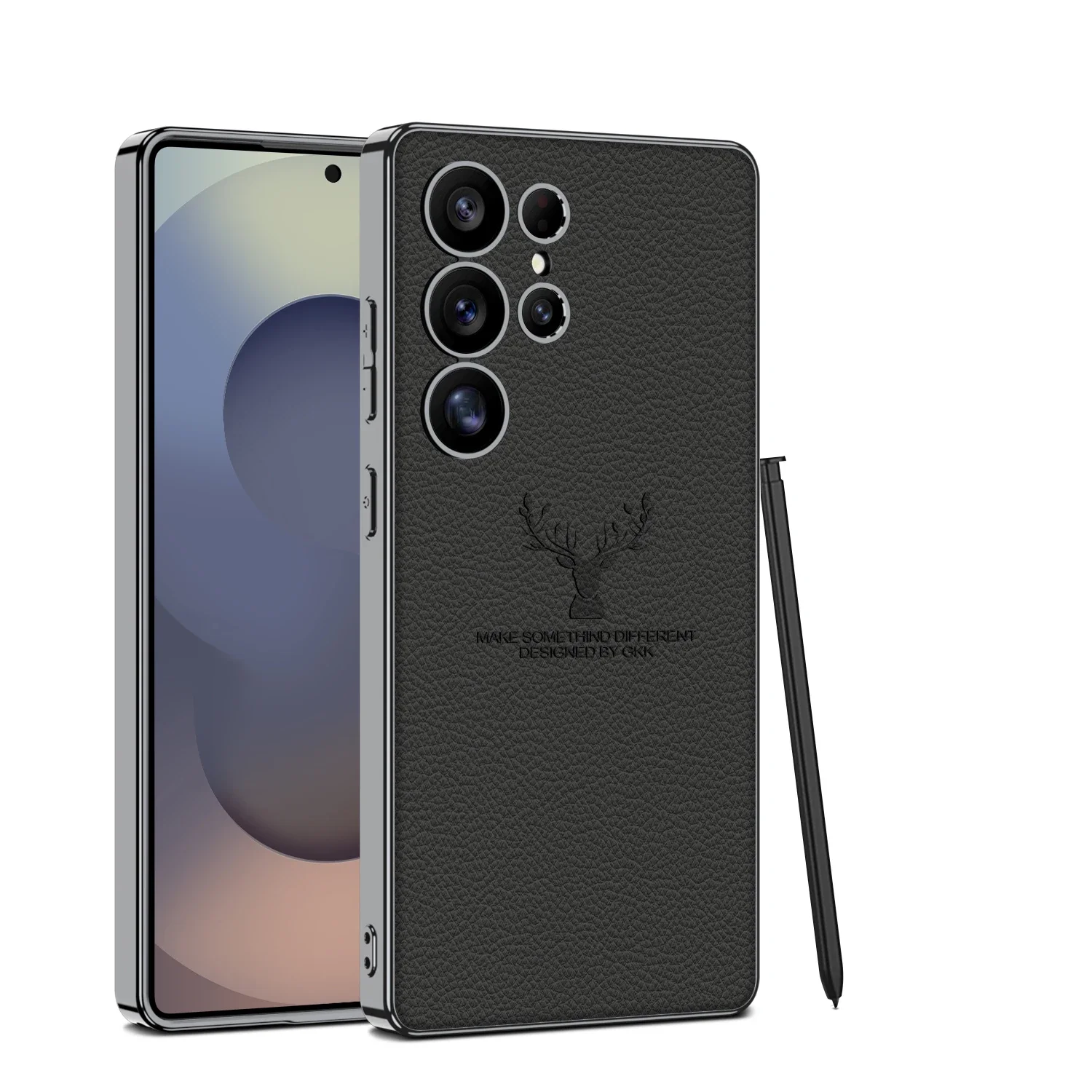 Regal Stag Deer Electroplated Leather Case - Samsung