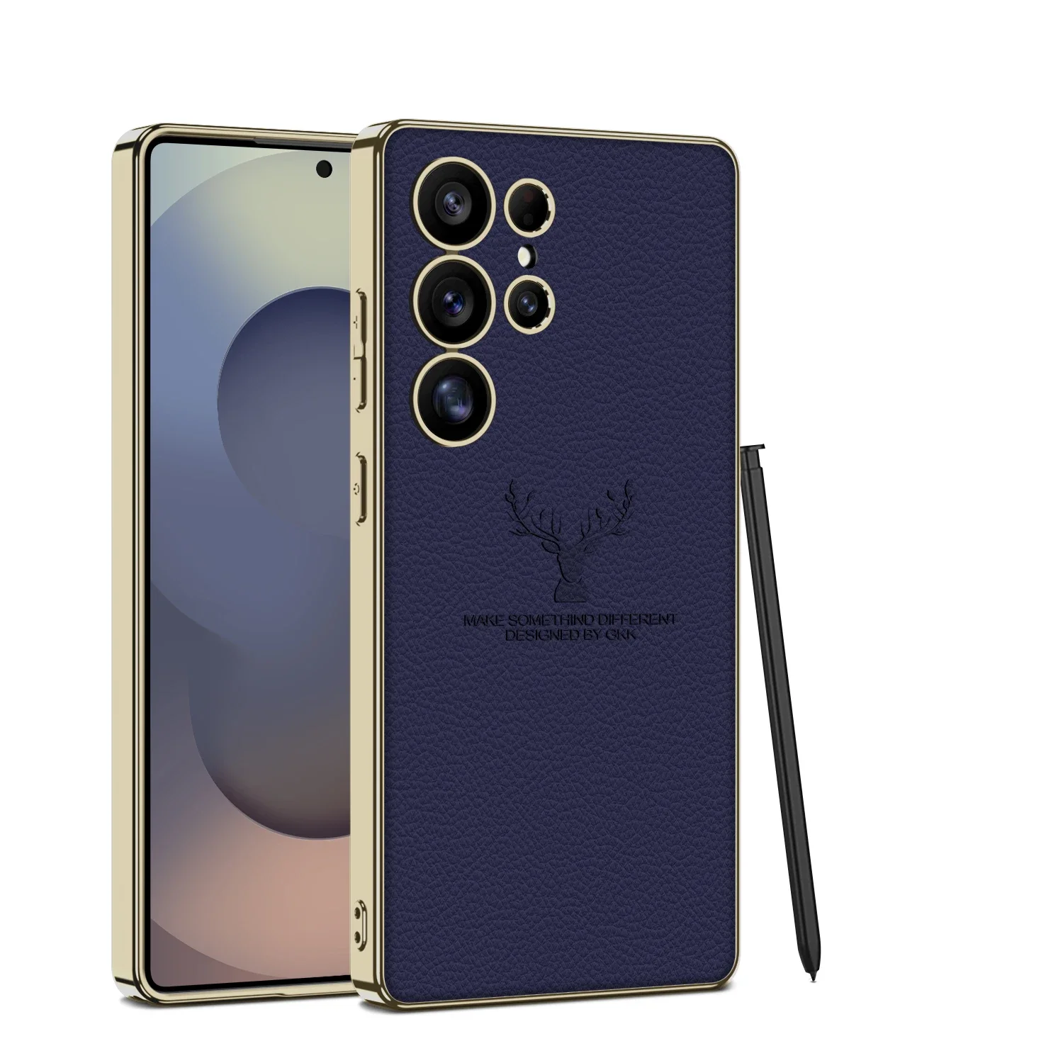 Regal Stag Deer Electroplated Leather Case - Samsung
