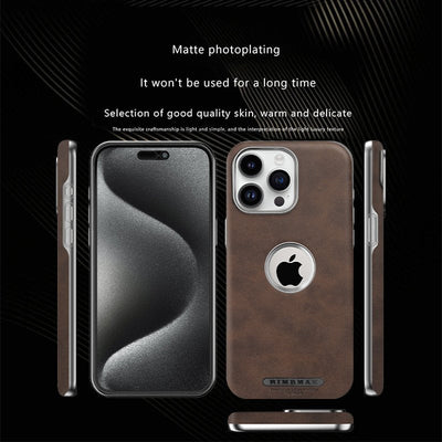 Premium Leather Logo Cut Magsafe Case - iPhone