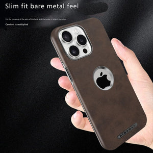 Premium Leather Logo Cut Magsafe Case - iPhone