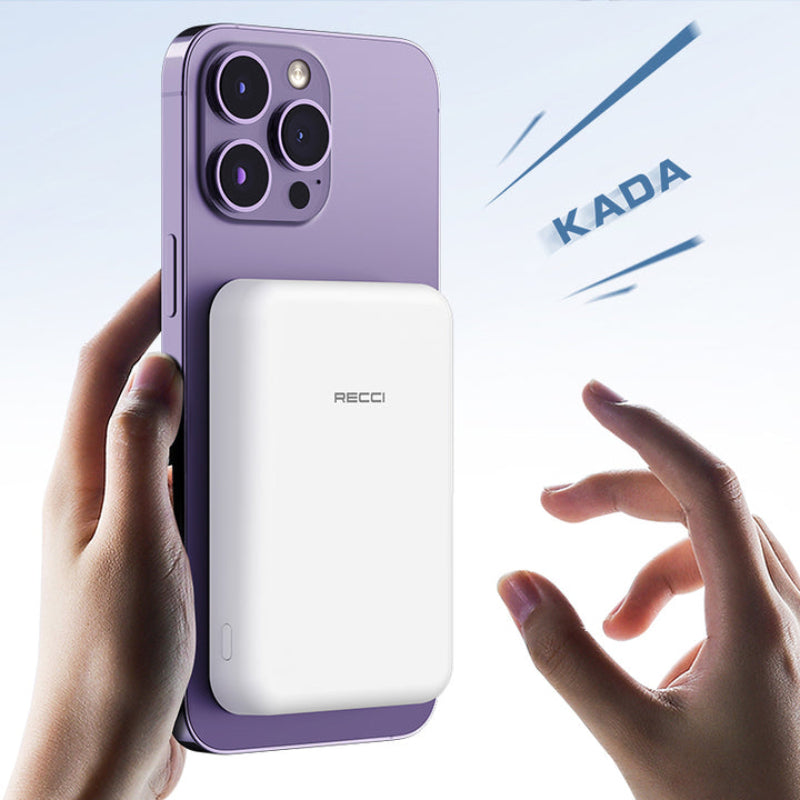 RECCI Magnetic Snap On 10000mAh, 20W PD Wireless PowerBank