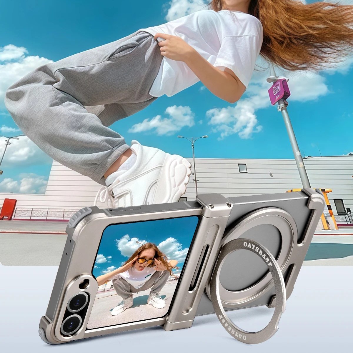 Galaxy Z Flip Series Pivot Guard Magnetic Ring Stand Case
