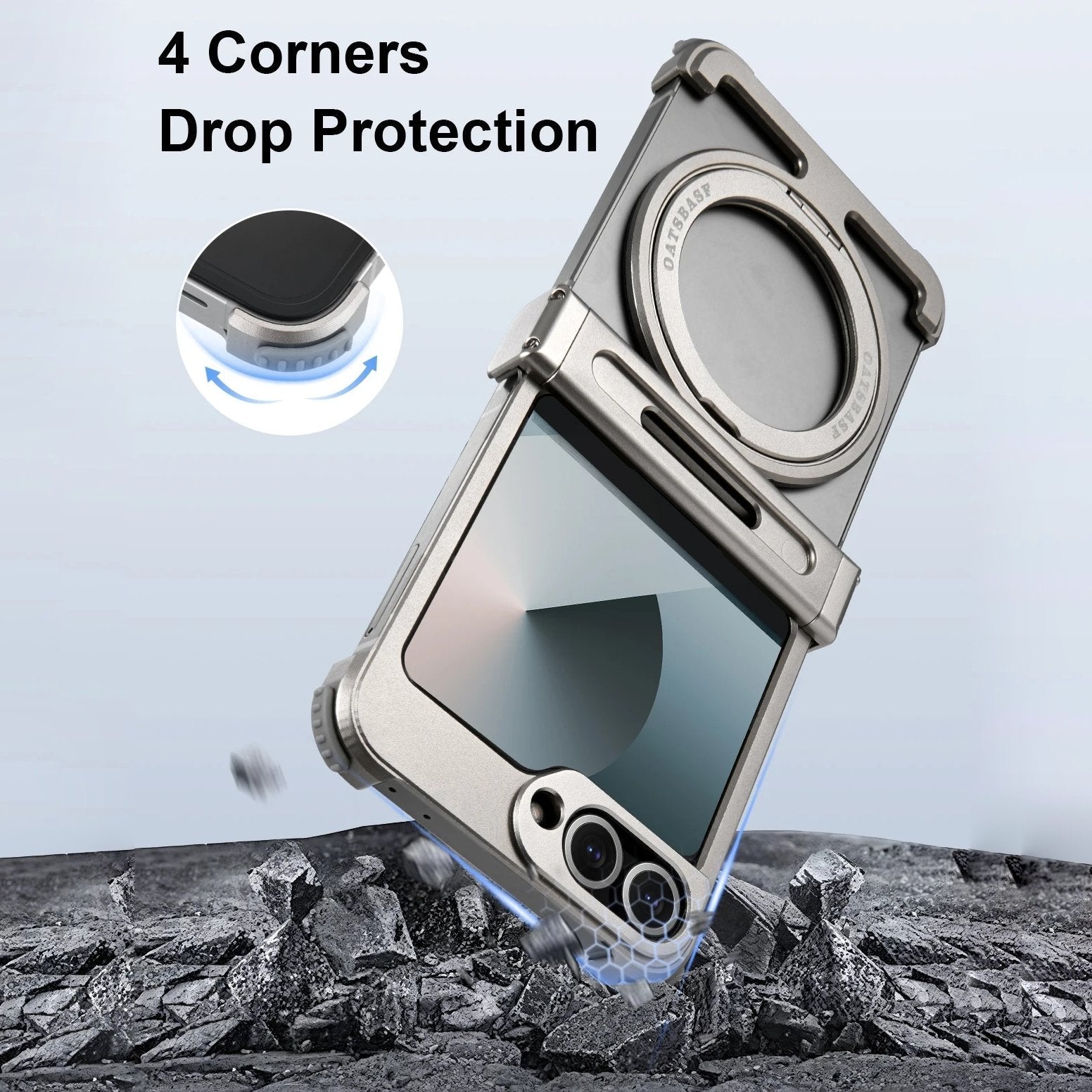 Galaxy Z Flip Series Pivot Guard Magnetic Ring Stand Case