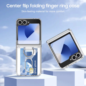 Galaxy Z Flip Series Vault Shield Card Holder Ring Case