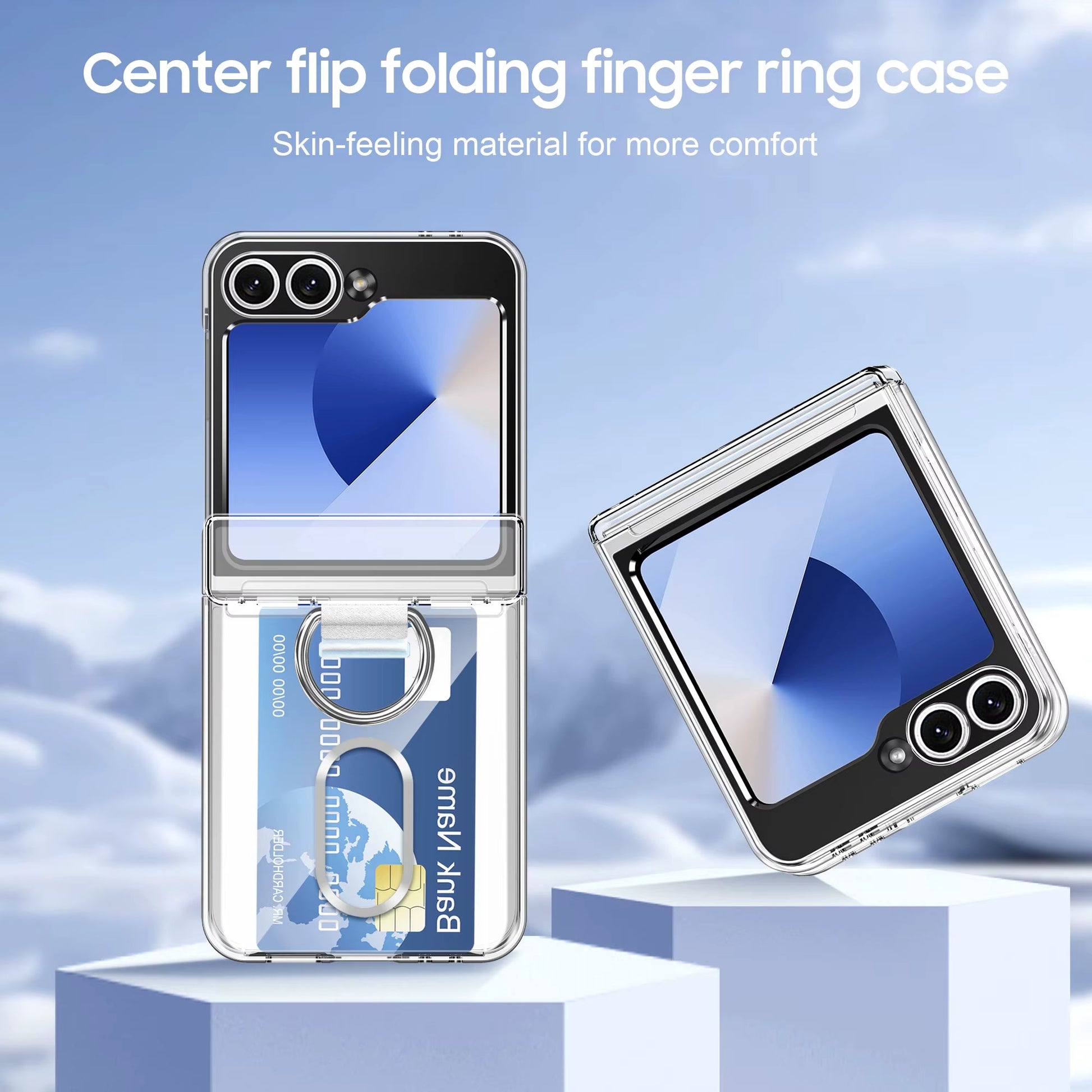 Galaxy Z Flip Series Vault Shield Card Holder Ring Case
