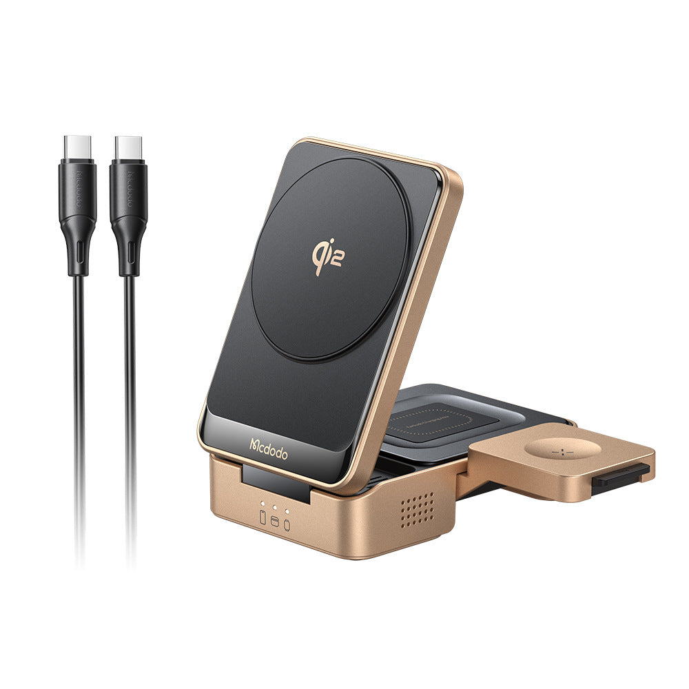 Macdodo 15W Three-In-One Foldable Magnetic Charging Station