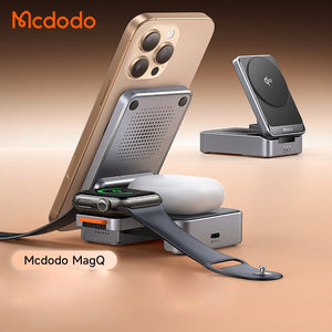 Macdodo 15W Three-In-One Foldable Magnetic Charging Station