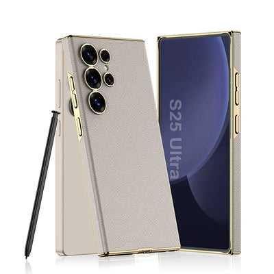 Supreme Elegance Electroplated Leather Case - Samsung