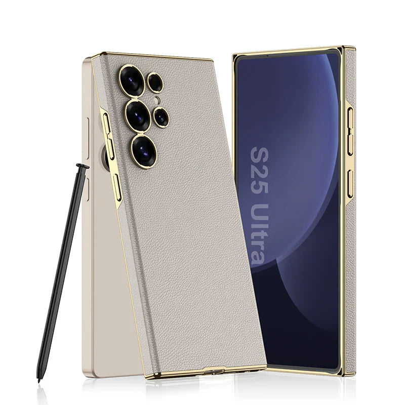 Supreme Elegance Electroplated Leather Case - Samsung