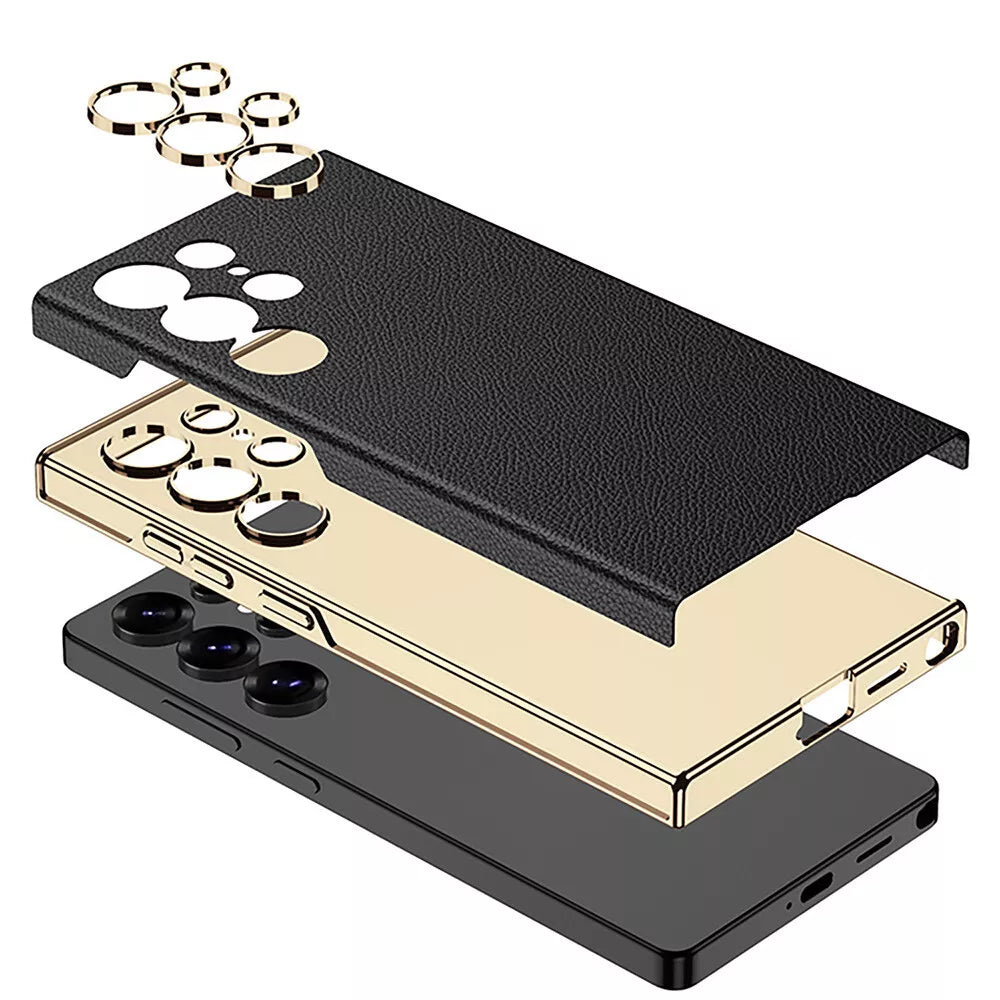 Supreme Elegance Electroplated Leather Case - Samsung