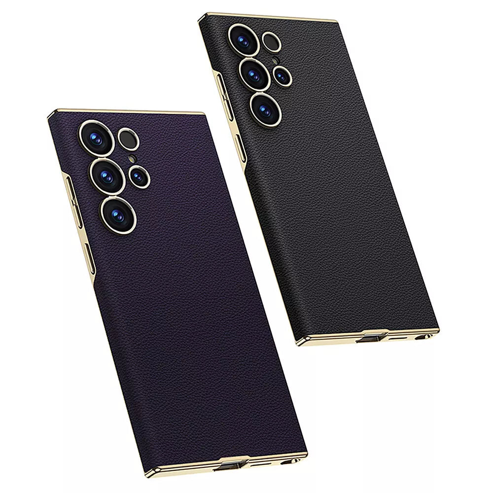 Supreme Elegance Electroplated Leather Case - Samsung