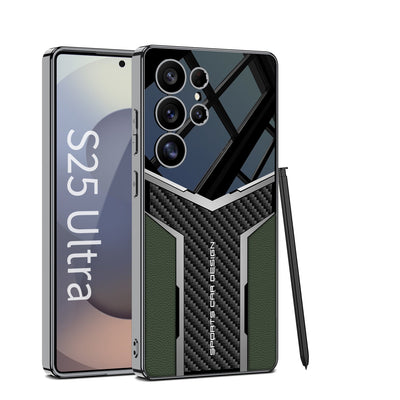Electroplated Futuristic Faux Leather Case - Samsung