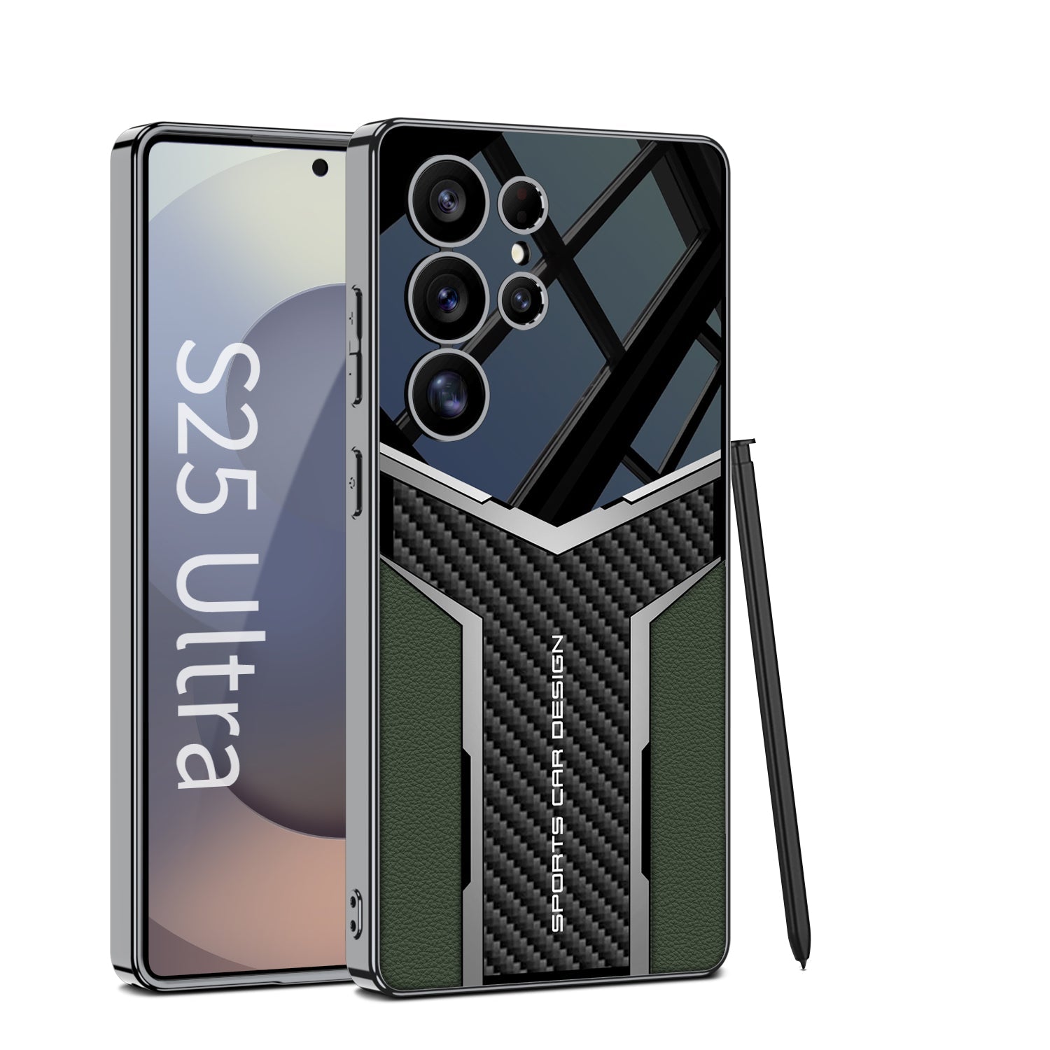 Electroplated Futuristic Faux Leather Case - Samsung