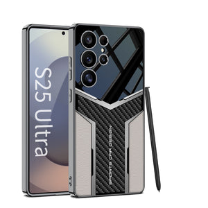 Electroplated Futuristic Faux Leather Case - Samsung