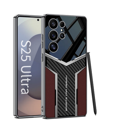 Electroplated Futuristic Faux Leather Case - Samsung