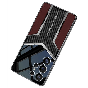 Electroplated Futuristic Faux Leather Case - Samsung