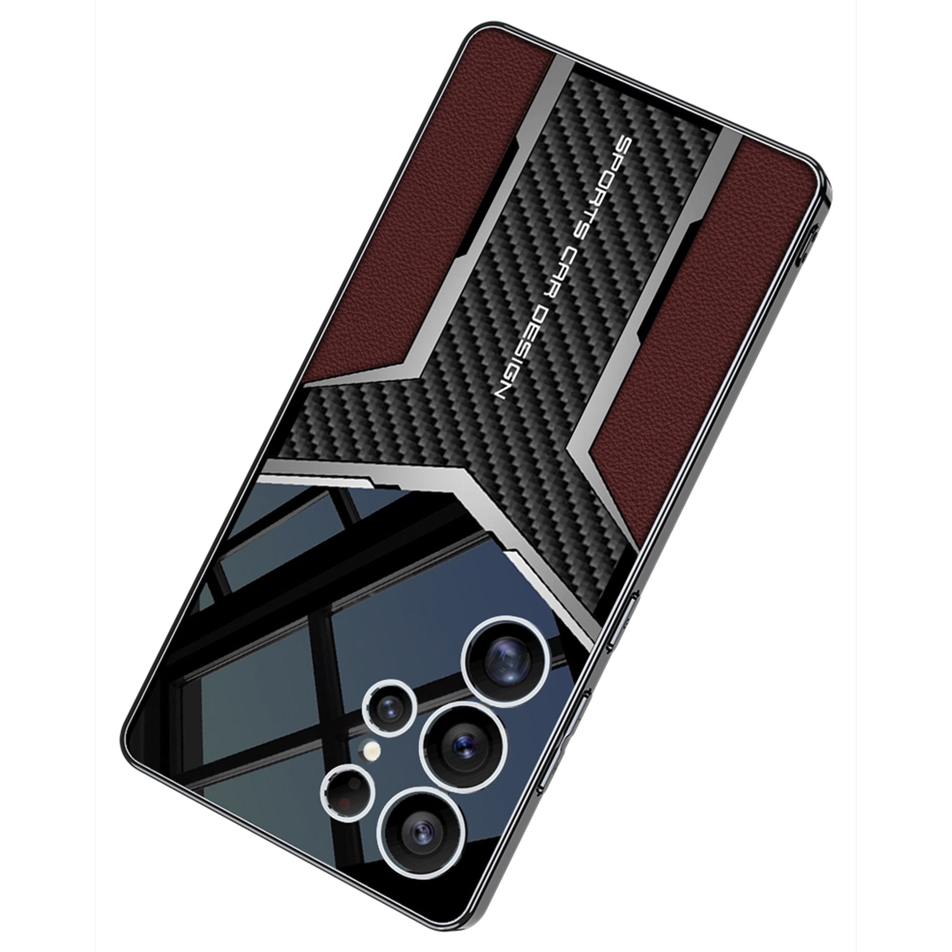 Electroplated Futuristic Faux Leather Case - Samsung