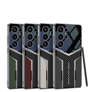 Electroplated Futuristic Faux Leather Case - Samsung