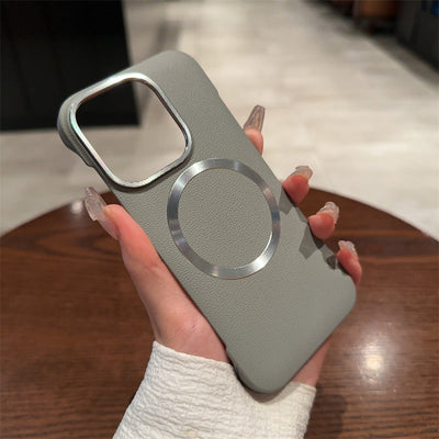 Luxury Ring MagSafe Leather Case - iPhone