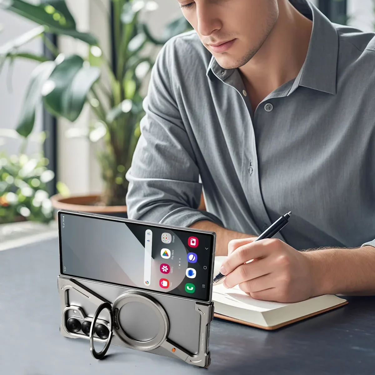 Galaxy Z Fold Series Corner Guard Titanium Magnetic Case