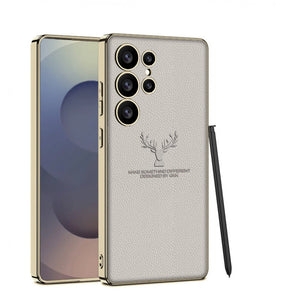 Regal Stag Deer Electroplated Leather Case - Samsung