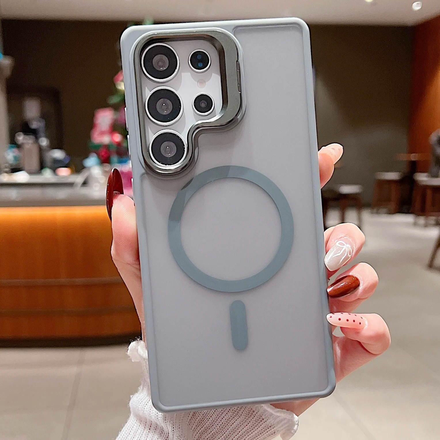 Supreme Feel Magnetic Lens Lock Kickstand Case - Samsung