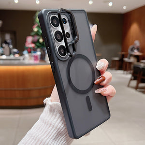 Supreme Feel Magnetic Lens Lock Kickstand Case - Samsung