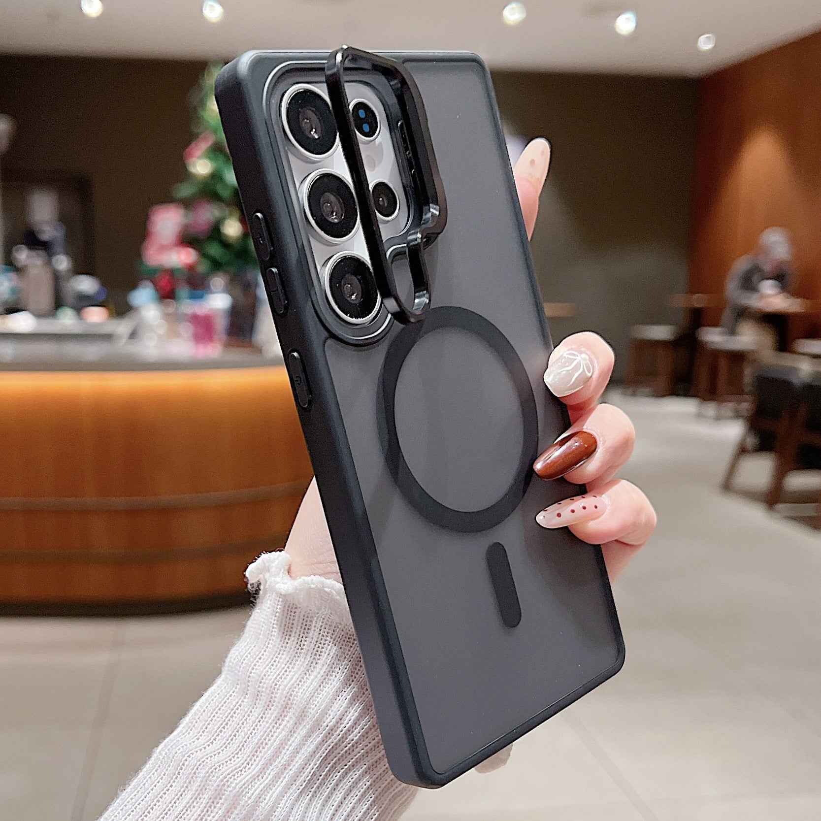 Supreme Feel Magnetic Lens Lock Kickstand Case - Samsung