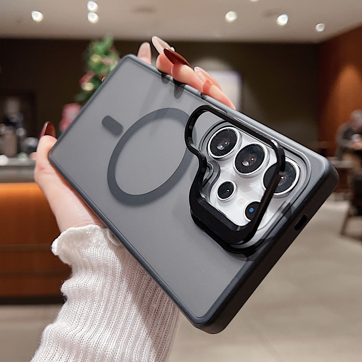 Supreme Feel Magnetic Lens Lock Kickstand Case - Samsung