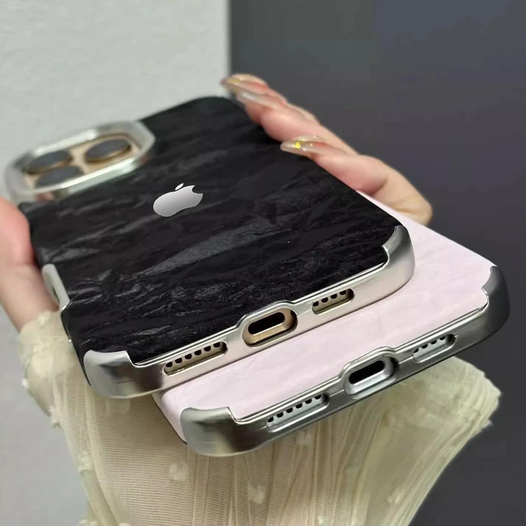 iPhone 16 Series Silky Snowy Mountain Leather Case