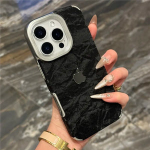 iPhone 16 Series Silky Snowy Mountain Leather Case