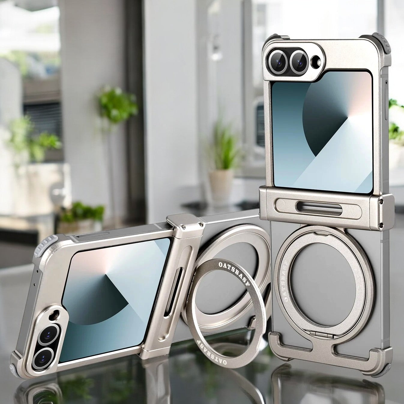Galaxy Z Flip Series Pivot Guard Magnetic Ring Stand Case