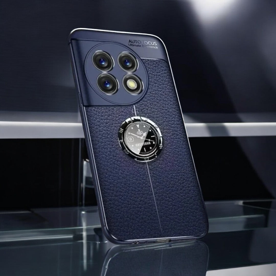 OnePlus 13 Leather Craft Clock Inspired Case