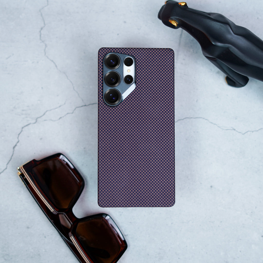 Galaxy S25 Series Grid Lock Aramid Carbon Fiber Case