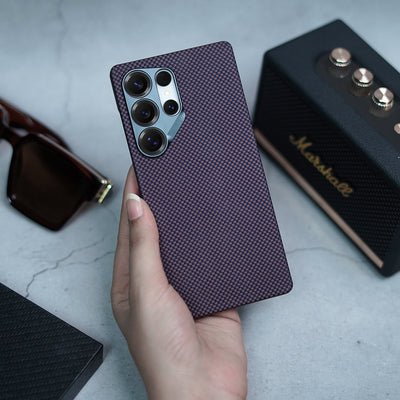 Galaxy S25 Series Grid Lock Aramid Carbon Fiber Case