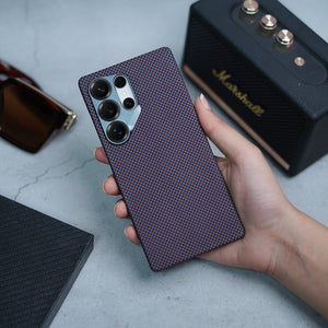 Galaxy S25 Series Grid Lock Aramid Carbon Fiber Case